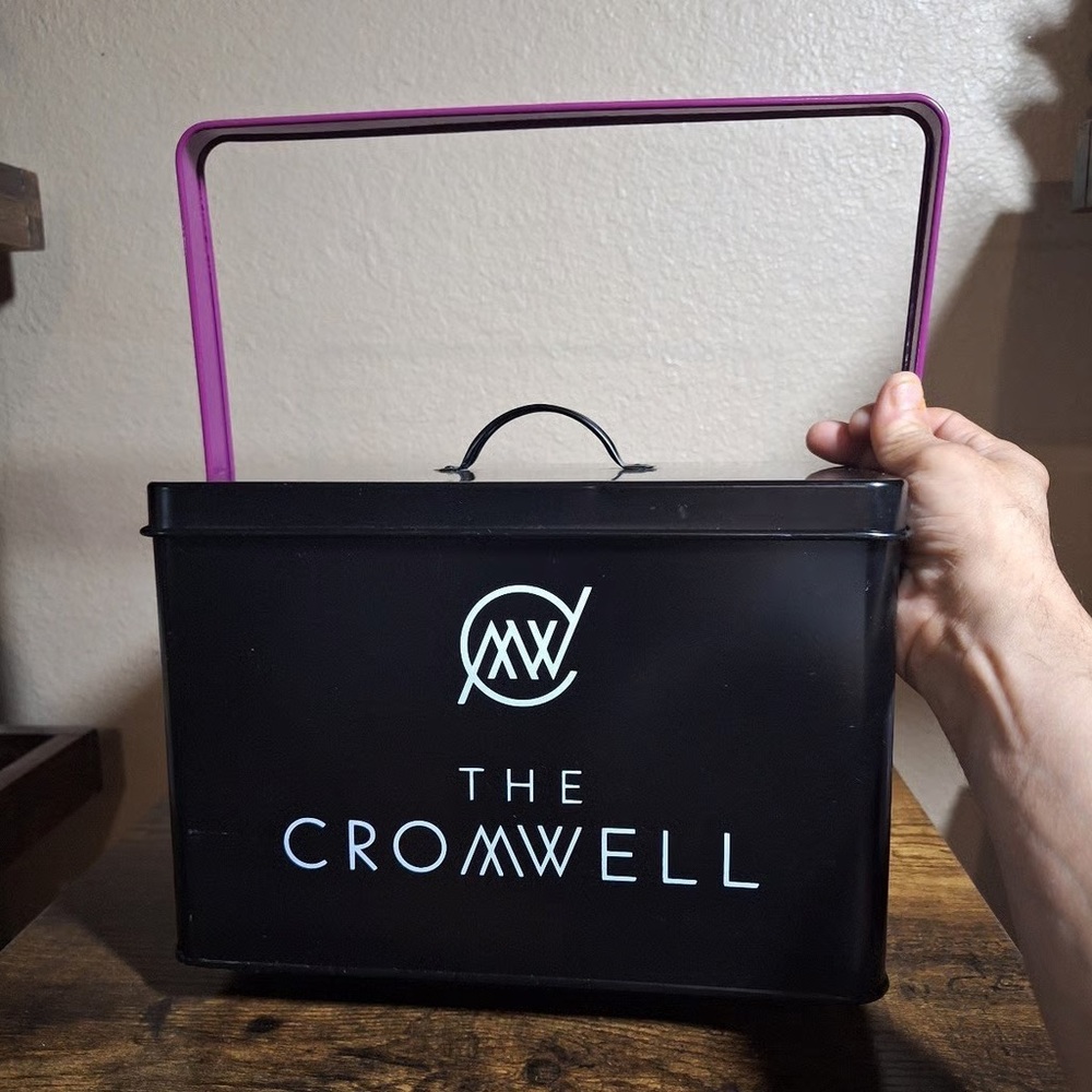The Cromwell Las Vegas Casino Black With Pink Handle Ice Bucket/Ice Chest